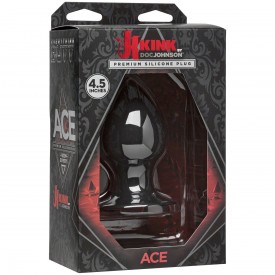 Чёрная анальная пробка Kink Ace Silicone Plug 4.5" - 11,43 см.