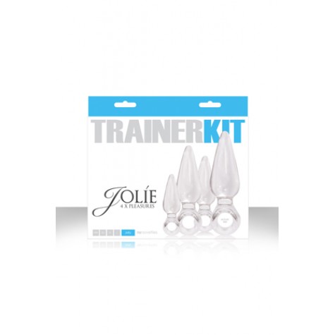 Набор из 4 прозрачных анальных пробок Jolie Trainer Kit